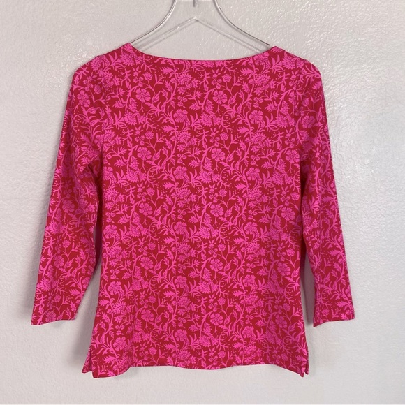 Vineyard Vines Red/Fuchsia Printed Sankaty Simple Boatneck Shirt Size XS - Picture 4 of 9